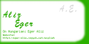 aliz eger business card